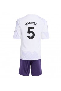Manchester United Harry Maguire #5 Babytruitje Uit tenue Kind 2025-26 Korte Mouw (+ Korte broeken)